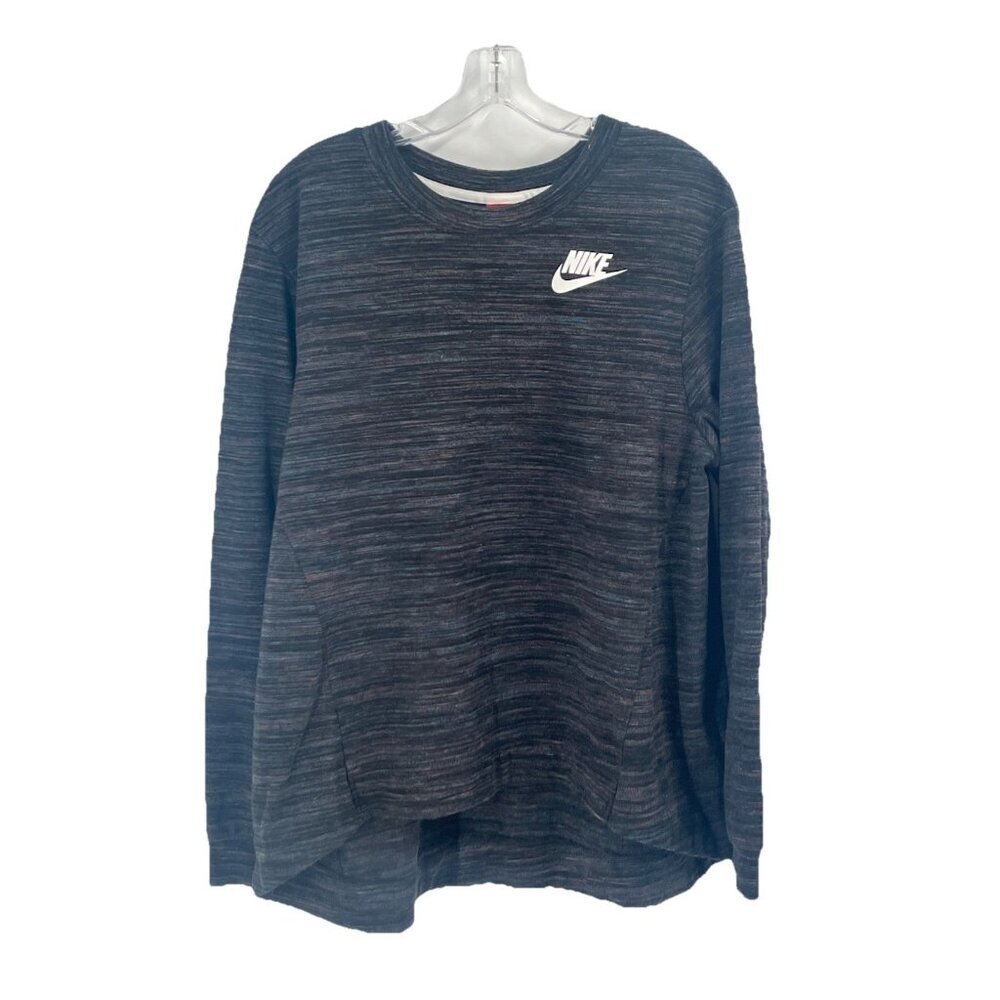 Nike Womens Gym Vintage Pullover Top Crew Neck Sz Large 854953-010